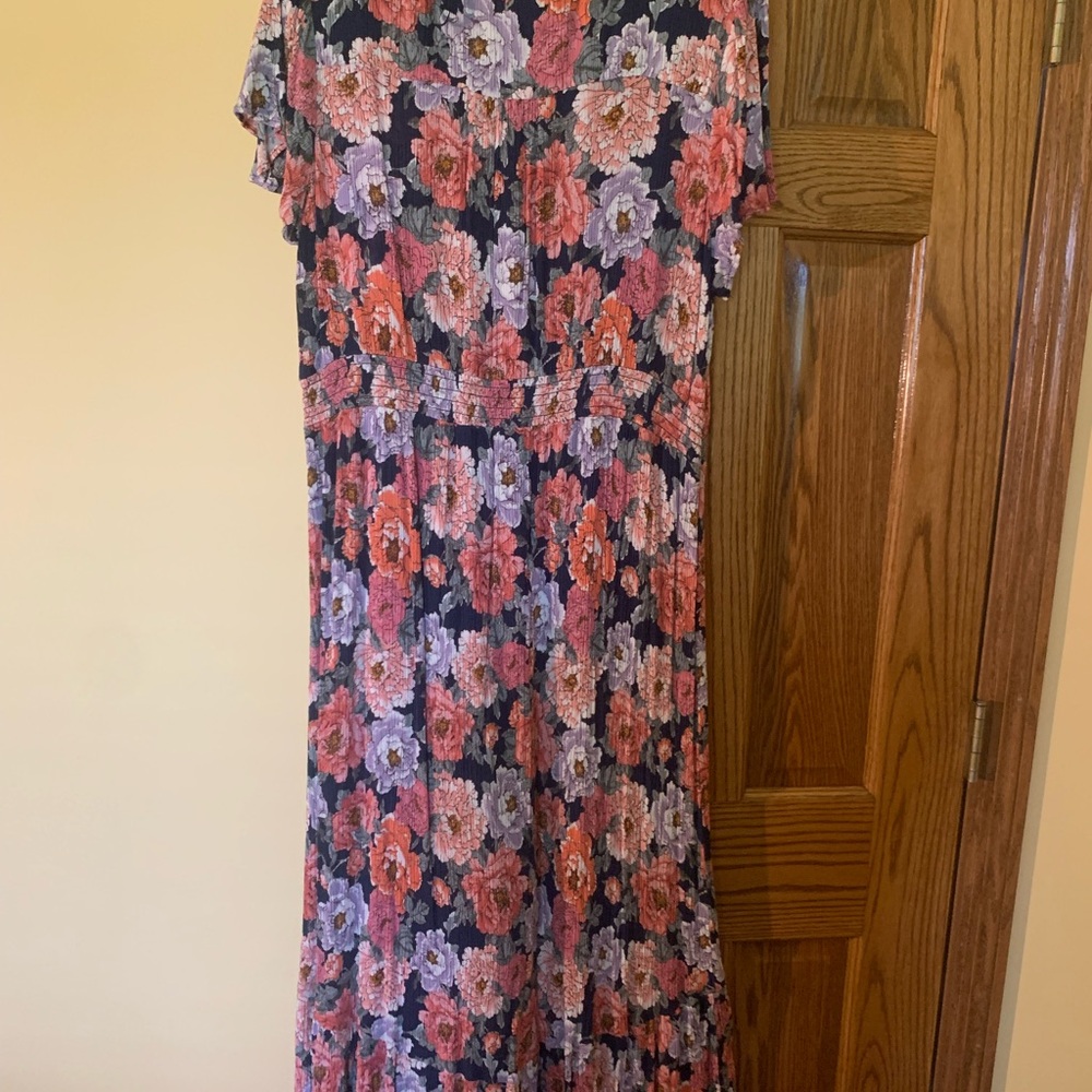Knox Rose Floral Maxi Dress with Pink and Purple Blooms